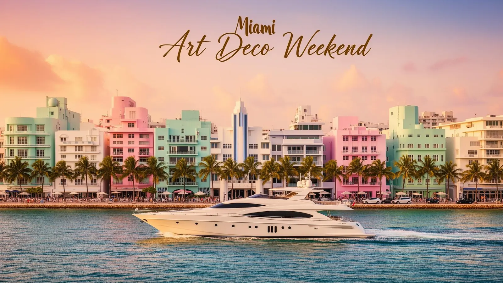 Art Deco Weekend yacht charter Miami